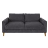Anthracite Grey 3-Seater Corduroy Sofa